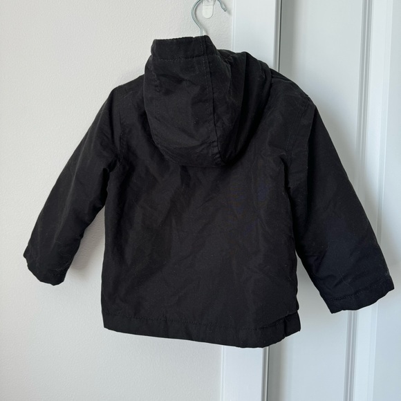 Carter’s Toddler Boy’s Black and Gray Jacket Red Fleece Lining Size 24 Months - Picture 6 of 9